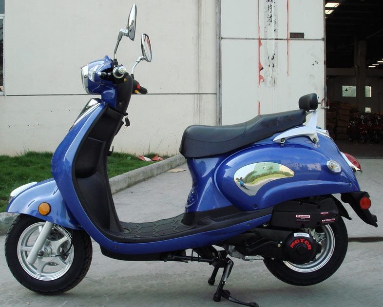Pocket Bike Scooter 50cc / 125cc Dengan Dua Kursi, Skuter 2 Roda Untuk Dewasa