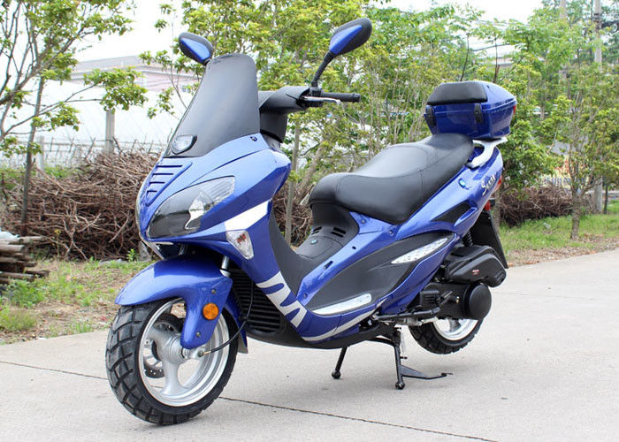 Skuter Moped Gas Empat Warna Dengan Windshield CVT, Skuter Motor Kecepatan Cepat 150cc