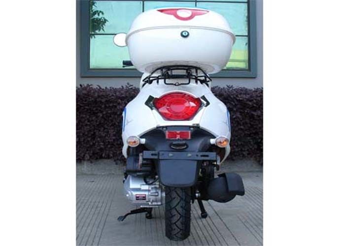 Putih / Biru 50cc Mini Bike Scooter Dengan Dua Spion Mirror / Kotak Belakang