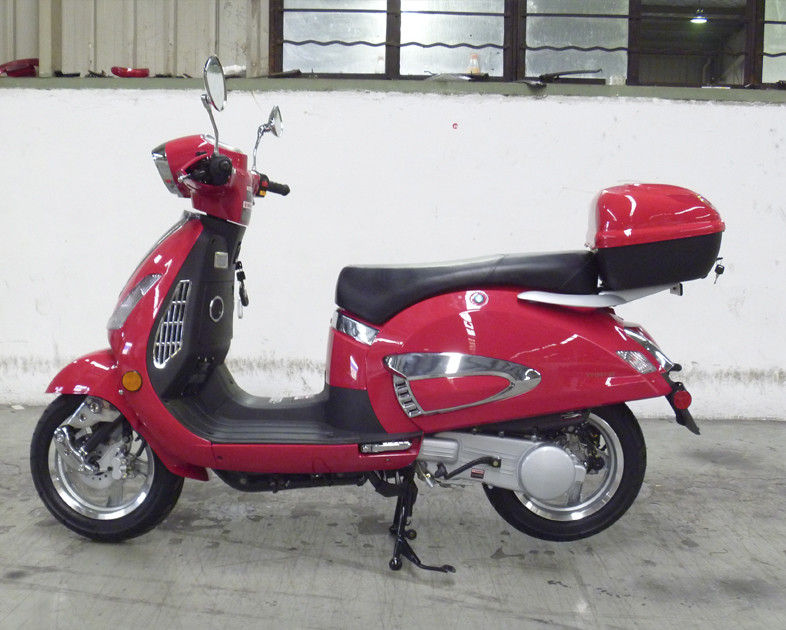Bentuk Bagus Dewasa Motor Scooter Red 150cc Lady Scooter Dengan Spion