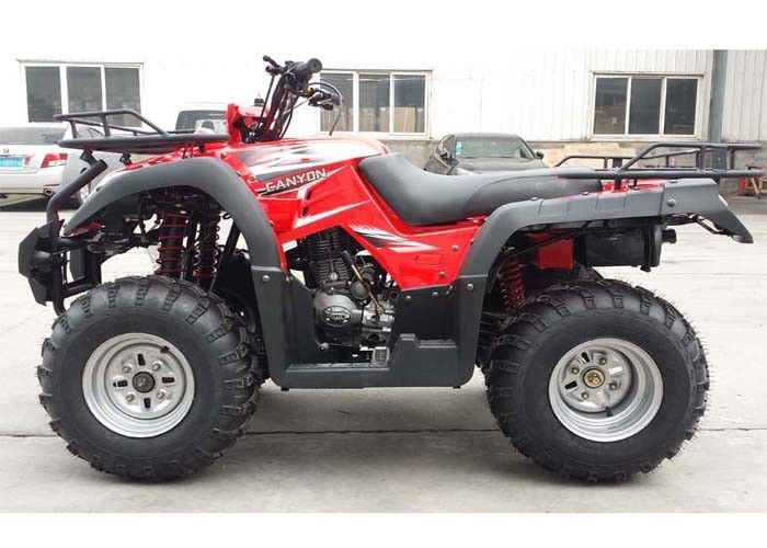 260cc Listrik Mulai Empat Roda ATV Shaft Mengemudi Merah Empat Wheeler Rem Drum Belakang