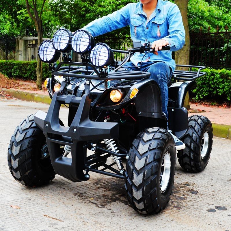 Electric Atv Quad Bike Motor Brushless 1500W / 2000W DC Dengan Empat Lampu Terang