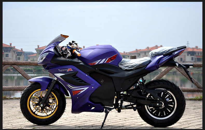 2 Seater Electric Moped Bike 3000w 72v Brushless Hub Motor Dengan Lampu Led