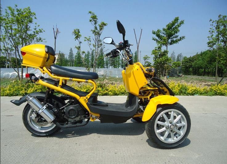Tipe Horisontal Tri Roda Motor 50cc 3 Roda Trike Scooter 4 Stroke