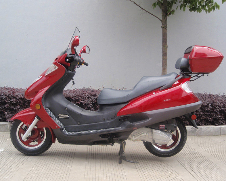 Dua Lampu Biru Skuter Gas Dewasa, Skuter Motor 150cc Dengan 2 Kursi Kulit Asli