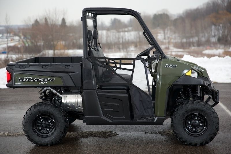 Polaris Ranger Xp 900 Sage Kendaraan Green Gas Utility Dengan Kaca Depan Dan Pintu