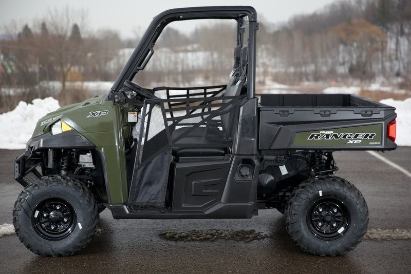 Polaris Ranger Xp 900 Sage Kendaraan Green Gas Utility Dengan Kaca Depan Dan Pintu