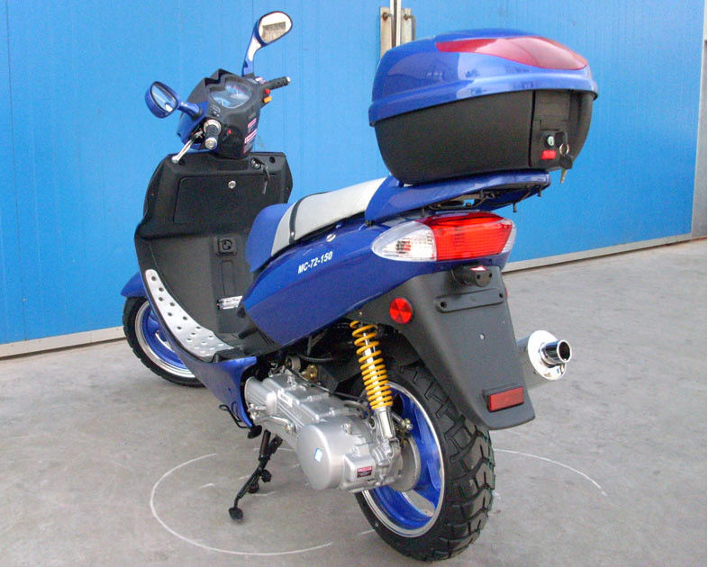 150cc Dewasa Motor Scooter CVT Mesin Pendingin Udara Paksa Dengan Gas Release Switch