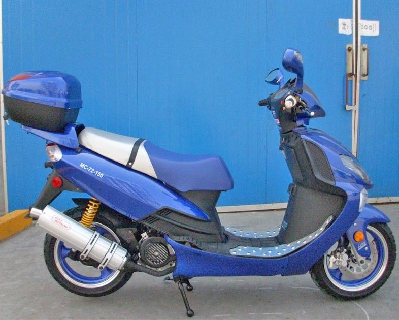 150cc Dewasa Motor Scooter CVT Mesin Pendingin Udara Paksa Dengan Gas Release Switch