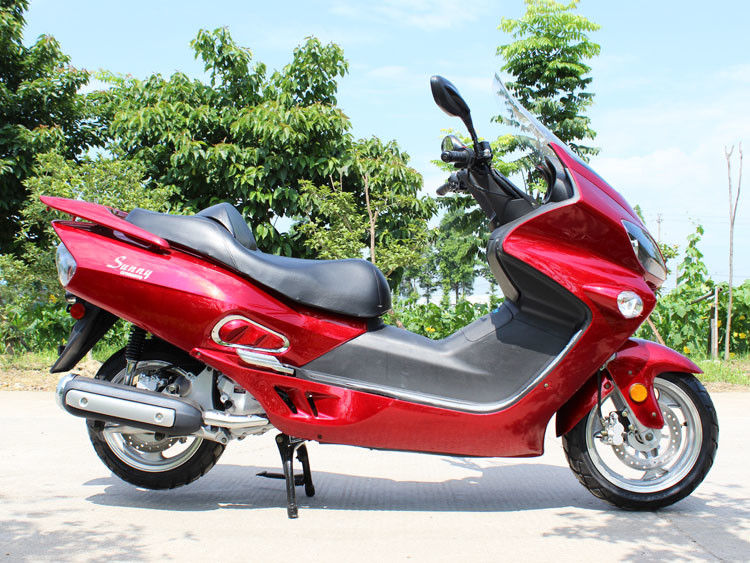 300cc CVT Air Cooled Engine Dewasa Motor Scooter Front Disc Belakang Disc Brake