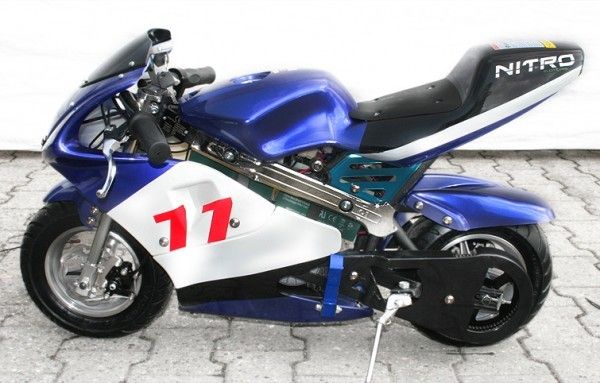 Sepeda Motor Warna Biru Terang Sepeda Motor / Sepeda Saku Listrik 350 Watt Kecepatan Maks. 30km / J