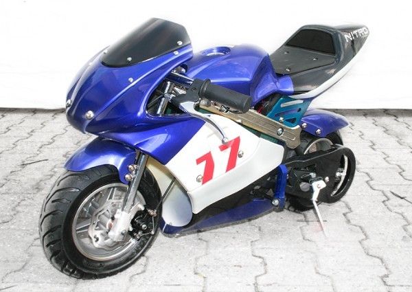 Sepeda Motor Warna Biru Terang Sepeda Motor / Sepeda Saku Listrik 350 Watt Kecepatan Maks. 30km / J