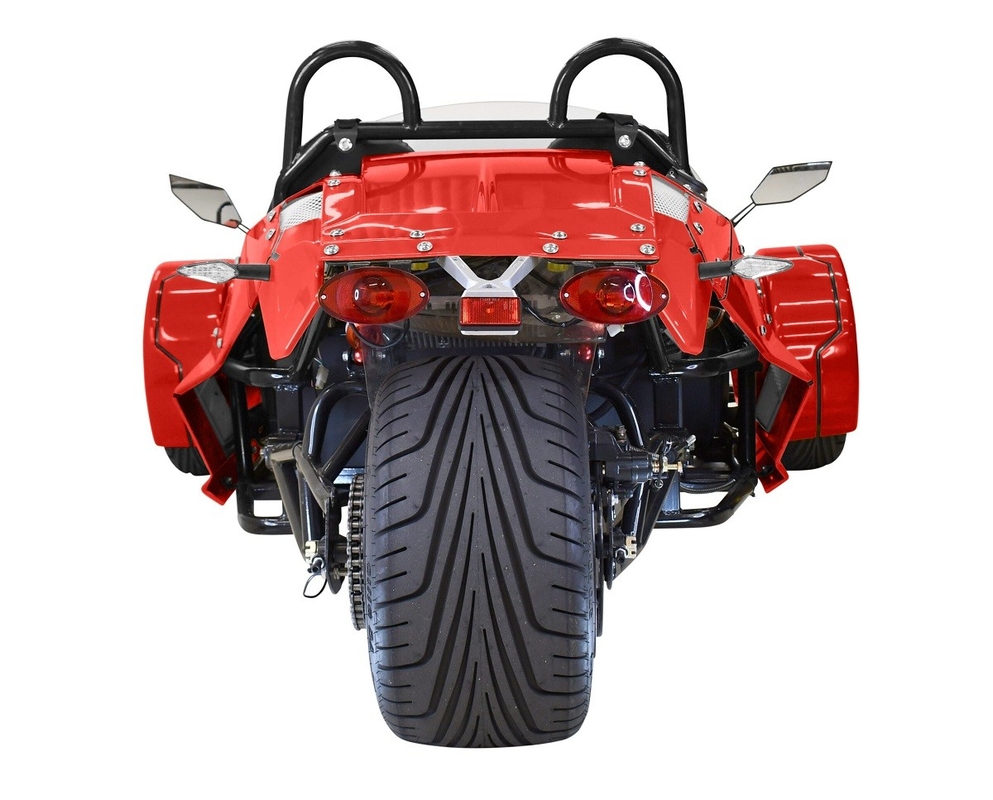Sepeda motor roda tiga E-Spider 72V Trike Motor Mid Drive 3000w yang kuat dengan baterai lithium