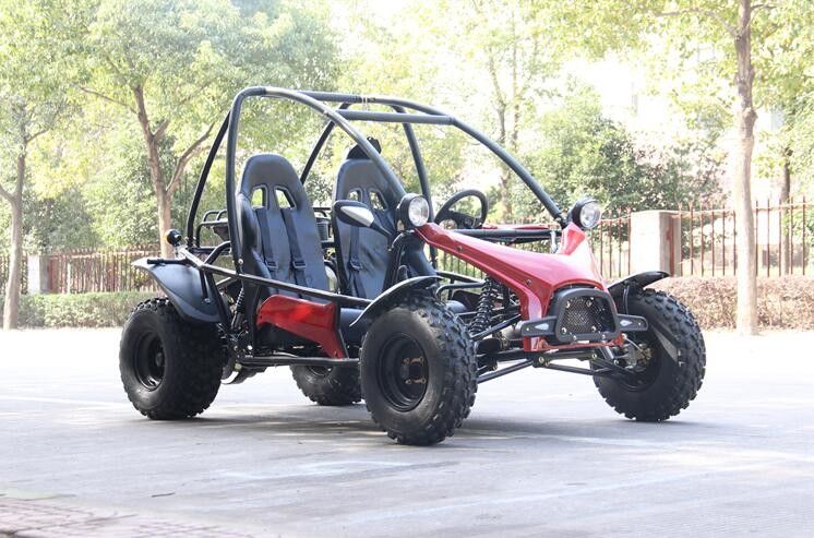 Horizontal Single Cylinder 4 Stroke Double Seat Go Kart Dengan Rem Depan / Belakang