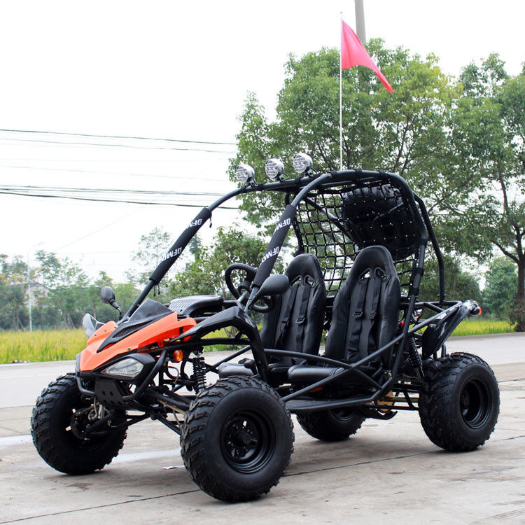 Dual Shock Air Cooled 2 Seater Off Road Go Kart Dengan Belt Drive + Chain Drive