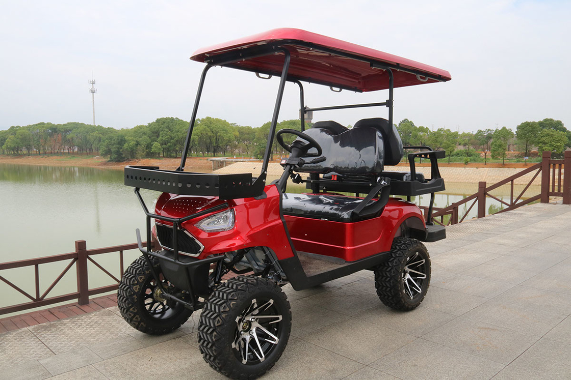 Mobil golf listrik dengan 4 kursi dan rak depan 48V/4000W,150A baterai lithium