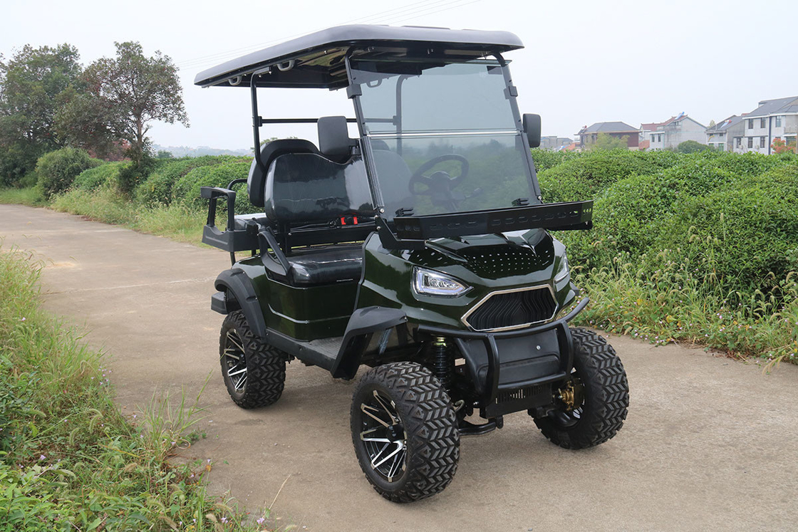 Mobil golf listrik dengan 4 kursi dan rak depan 48V/4000W,150A baterai lithium