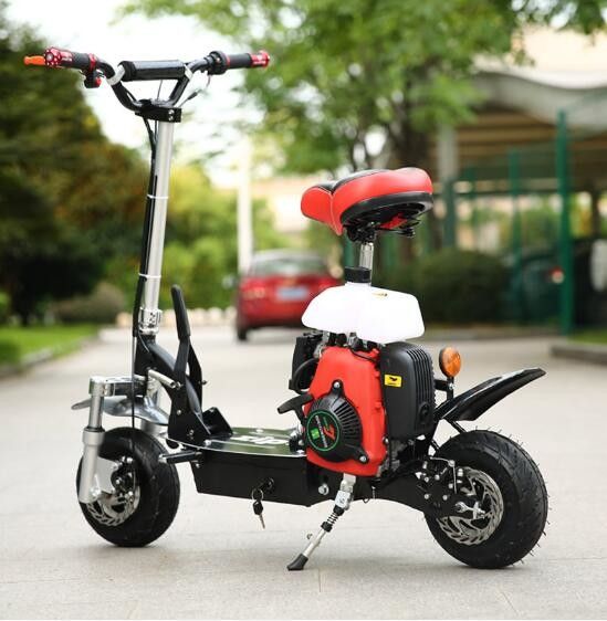 49cc 4 Stroke Mini Motor Scooter Baja Tarik Tinggi Dengan Ban Pneumatik 10 Inch