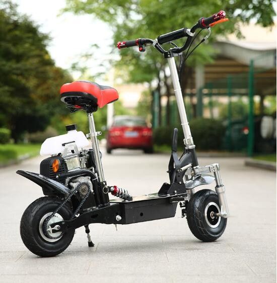 49cc 4 Stroke Mini Motor Scooter Baja Tarik Tinggi Dengan Ban Pneumatik 10 Inch