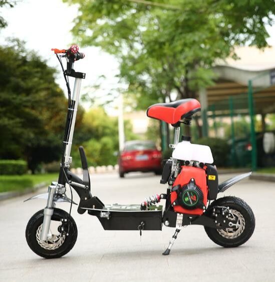 49cc 4 Stroke Mini Motor Scooter Baja Tarik Tinggi Dengan Ban Pneumatik 10 Inch