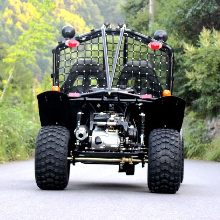 Air Cooled Two Seater Go Kart Listrik Mulai Chain Drive 150cc Ukuran Besar