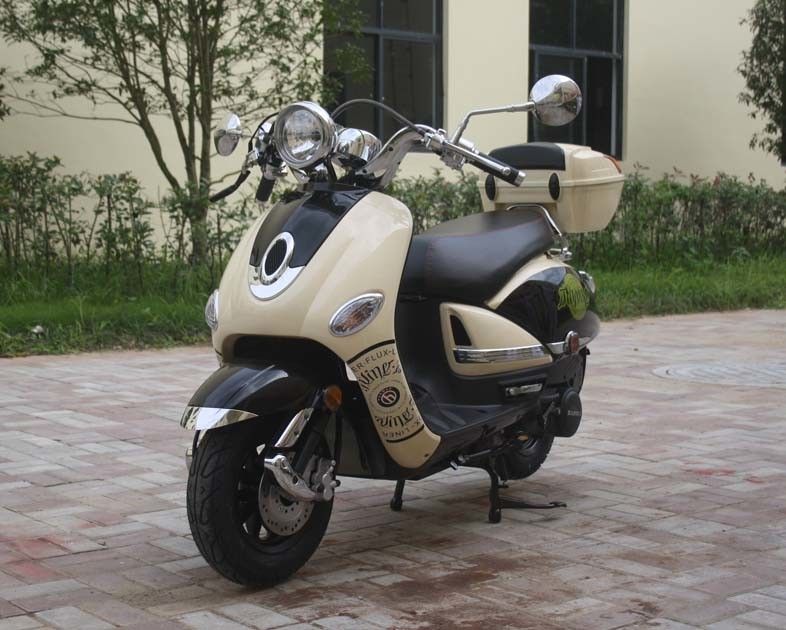 Skuter Bertenaga Listrik / Tendangan Bertenaga Gas 150cc Untuk Dewasa Dengan Drum Cakram Belakang