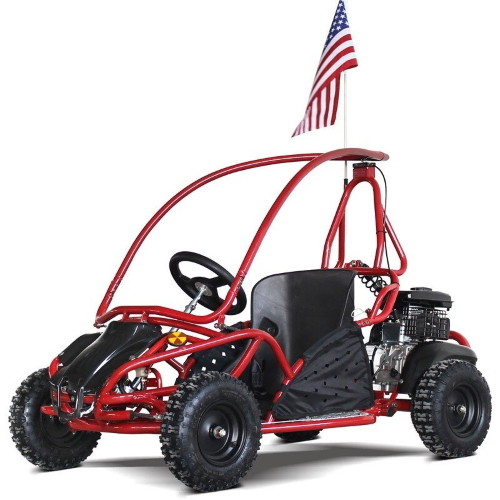 Jarak sumbu roda 39.37 'Riverbed 80cc Kids Off Road Go Kart