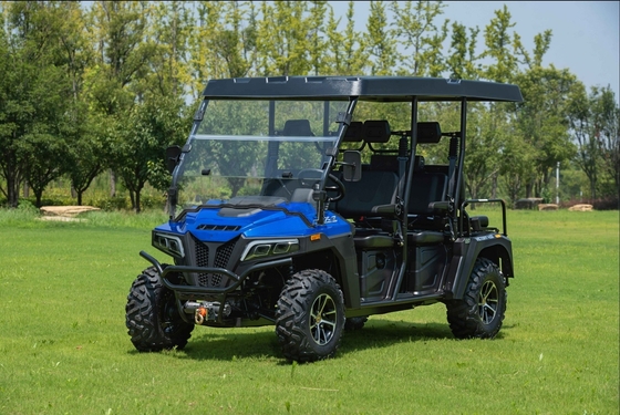 450 Mobil golf bensin Max-Deluxe dengan 6 kursi dengan kaca depan dan penutup